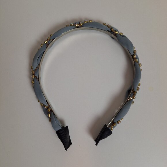 Cute Blue and Gold Rhinestone Headband - Picture 1 of 3